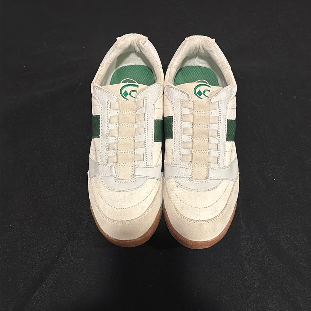 Green and White Sneakers